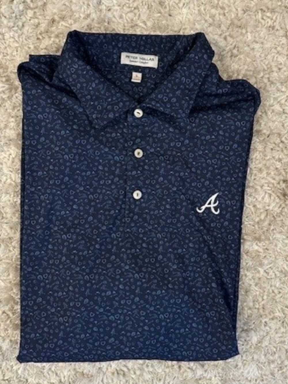 Peter Millar Patterned Atlanta Braves Polo